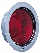Tail Light Red Reflective, Stop, Turn, Flush Mount, Brass Socket