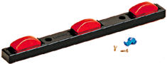 LED ID Bar Black Poly Sealed 3-Piece, Red, W/50" Wire