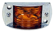 Steel Armored Amber Clearance And Side Marker Light, Chrome