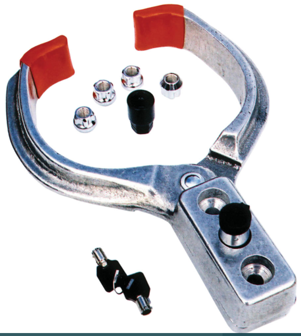 Clamp Style Wheel Lock W/1/2" Lug Nut Locks