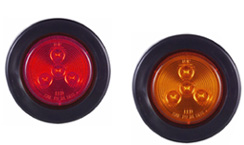 2" Round Sealed LED Clearance/Marker Light, Red
