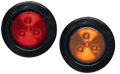 2-1/2" Round Sealed LED Clearance/Marker Light, Amber