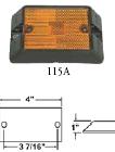 Rectangular Amber Clearance Or Side Marker Light/Reflector