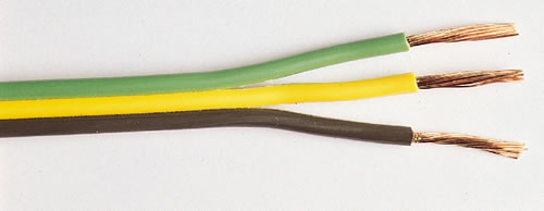 Wire, 3-Bonded 16-GA, Yellow, Brown & Green, 100' Roll