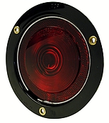 Tail Light Red Reflective, Stop, Turn, Flush Mount, Brass Socket