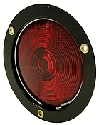 Tail Light Red Standard, Stop, Turn, Flush Mount, Brass Socket