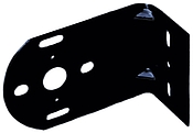 Tail Light Bracket, Black Steel, For Peterson Lights