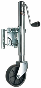 Bolt-On Swivel Jack W/Wheel, 850 Lb Lift Cap - Click Image to Close