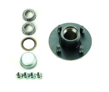 4-Bolt, 4" Bolt Circle, Idler Hub Assy Complete Kit, Fits Dexter