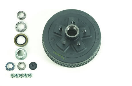 5" Bolt Circle, Hub & Drum Assembly, Ez Lube