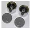 Bearing Protector 2.44" hub bore W/Covers, Chrome, 1 Pair