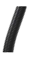 Convoluted Wire Loom, 1/2" I.D., Black, Split, Price Per Foot