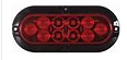 6" Red Oval Sealed Led, Srfc Mnt, Stop/Turn/Tail Light 10-Diode