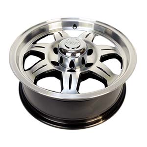 16 x 6 655 Aluminum Spoke Wheel w/Black Detail